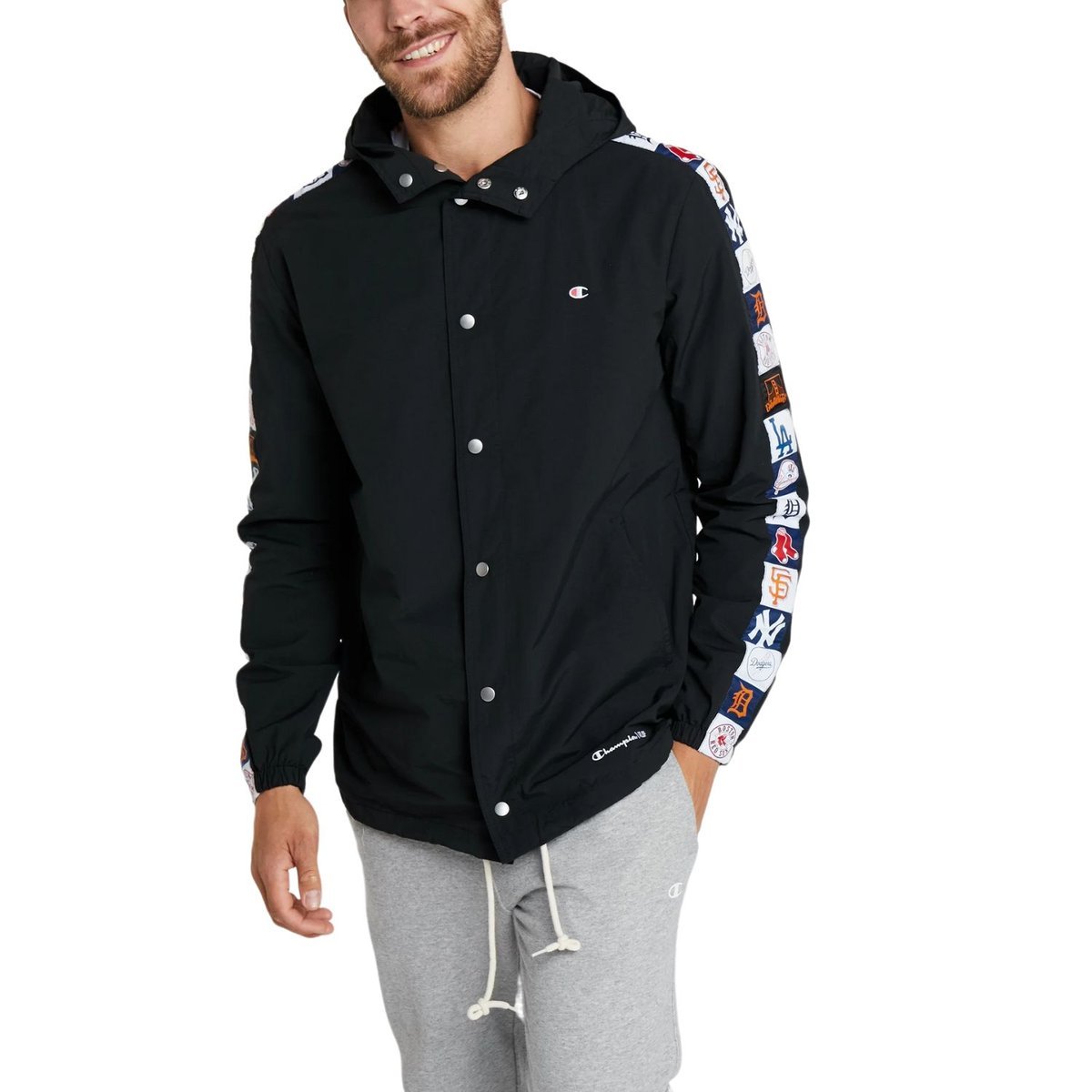 Kurtka męska Champion Authentic Collection wiatrówka czarna-M