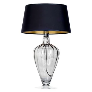 4concepts Lampa stołowa lampka Bristol Transparent Black 1x60W E27 czarny/złotyL046311514 - Lampy stojące - miniaturka - grafika 1