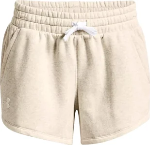 Under Armour Under Armour Rival Fleece Short 1369858-783 Beżowe XS - Spodnie sportowe damskie - miniaturka - grafika 1