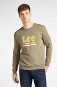 Bluzy męskie - LEE STRIPE SWS MĘSKA BLUZA REGULAR FIT UTILITY GREEN L82OSPNG 112122127 - Lee - miniaturka - grafika 1