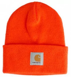 Czapki i chusty sportowe męskie - Czapka Carhartt Acrylic Beanie - Orange (A18.BOG.S000) T - grafika 1