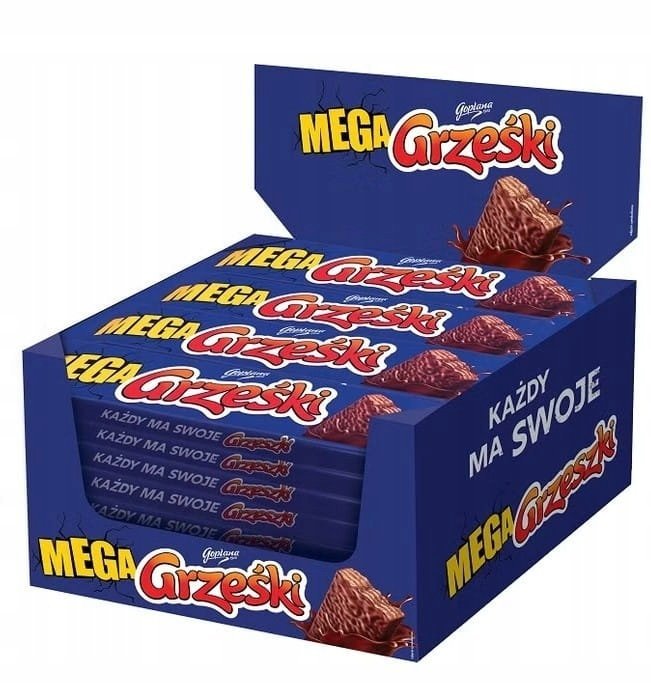 Wafelek wafelki GRZEŚKI MEGA w czekoladzie 48 g 36 szt