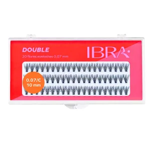 Ibra Ibra - DOUBLE FLARES EYELASH - KNOT-FREE NATURALS - Kępki sztucznych rzęs o podwójnej objętości - 10 mm IBRSOOB-JOB-01 - Sztuczne rzęsy i akcesoria - miniaturka - grafika 3