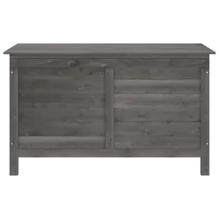 Skrzynia ogrodowa, antracytowa, 99x49,5x58,5 cm, drewno jodłowe Lumarko! - Skrzynie ogrodowe - miniaturka - grafika 4