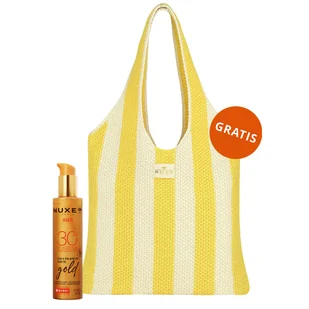 Nuxe Sun, rozświetlający olejek do opalania do twarzy i ciała, w sprayu, SPF 30, 150 ml + torba plażowa gratis - Balsamy i kremy do opalania - miniaturka - grafika 1