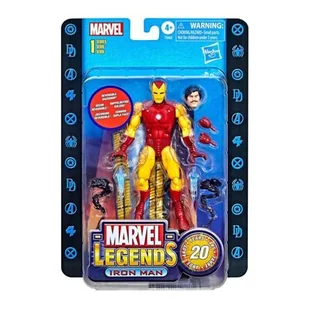 Hasbro Marvel Legends Series 20th Anniversary Series 1 Iron Man 6-inch Action Figure Collectible Toy, 9 akcesoriów F3463 - Figurki dla dzieci - miniaturka - grafika 1