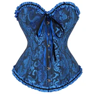 Odzież ciążowa - Gorset modelujący talię wiązanie niebieski - M - miniaturka - grafika 1