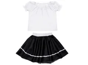 Stroje karnawałowe - ZESTAW GALOWY BIAŁO-CZARNY 98-110 2el - miniaturka - grafika 1