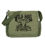 Torebki damskie - TEMU Torba Tote "Dzika Ducha" - Duża Pojemność, Vintage, Regulowany Pasek, Zamek Błyskawiczny, Podszewka z Poliestru, Styl Casual, Idealna na Zakupy, - miniaturka - grafika 1