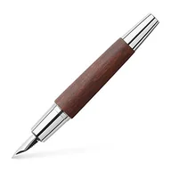 Pióra kulkowe - Faber Castell 148200 E-Motion pióro, drewno/chrom, wraz z opakowaniem na prezent, drewno brzozowe ciemnobrązowe 148212 - miniaturka - grafika 1