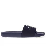 Klapki i japonki męskie - Klapki Calvin Klein Slide Monogram CO YM0YM00061-0GY - granatowe - miniaturka - grafika 1