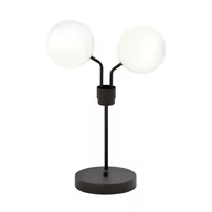 Lampy stojące - Emibig NOVA LN2 BLACK/OPAL 1138/LN2 nowoczesna lampka nocna klosze 1138/LN2 - miniaturka - grafika 1