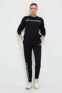 Dresy damskie - EA7 Emporio Armani dres damski kolor czarny - miniaturka - grafika 1