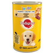 Mokra karma dla psów - PEDIGREE Junior puszka 400g – mokra, pełnoporcjowa karma dla szczeniąt, z kurczakiem w galaretce - miniaturka - grafika 1