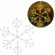 Oświetlenie świąteczne - Śnieżynka świecąca płatek śniegu ozdoba na elewację budynek dom zewnętrzna wisząca 384 led 120 cm kod: O-839156 - miniaturka - grafika 1