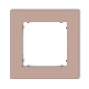 Karlik Ramka pojedyncza kwadratowa MINI - łososiowy - Klawisze i ramki - miniaturka - grafika 1