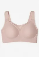 Biustonosze - Fioletowy Biustonosz na Szerokich Ramiączkach Zdobiony Siateczkową Wstawką Salineva - Renee - miniaturka - grafika 1