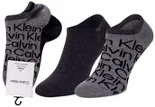 Skarpetki męskie - CALVIN KLEIN SKARPETKI STOPKI 2 PARY GREY r.43-46 - Calvin Klein - miniaturka - grafika 1