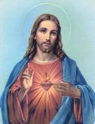 Kolorowanki, wyklejanki - Serce Jezusa wyklejanka diamentowa haft - miniaturka - grafika 1