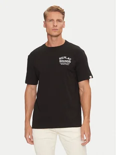 Replay T-Shirt M6959 .000.2660 Czarny Regular Fit - Koszulki męskie - miniaturka - grafika 1