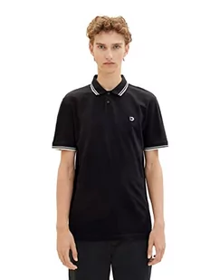 TOM TAILOR Denim Męska koszulka polo, 1036386, 2999 - czarna, L, 2999 - Black, L - Koszulki męskie - miniaturka - grafika 1