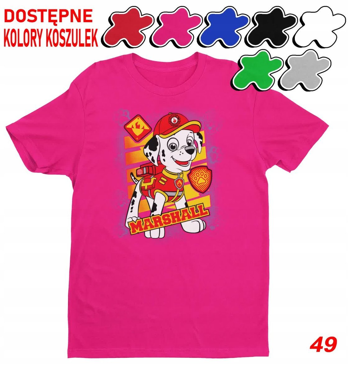 Dziecięca Koszulka Z Nadrukiem Duży Wybór Psi Patrol -M 134-140