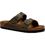 Klapki i japonki męskie - Birkenstock Skórzane klapki Arizona LEOI - miniaturka - grafika 1