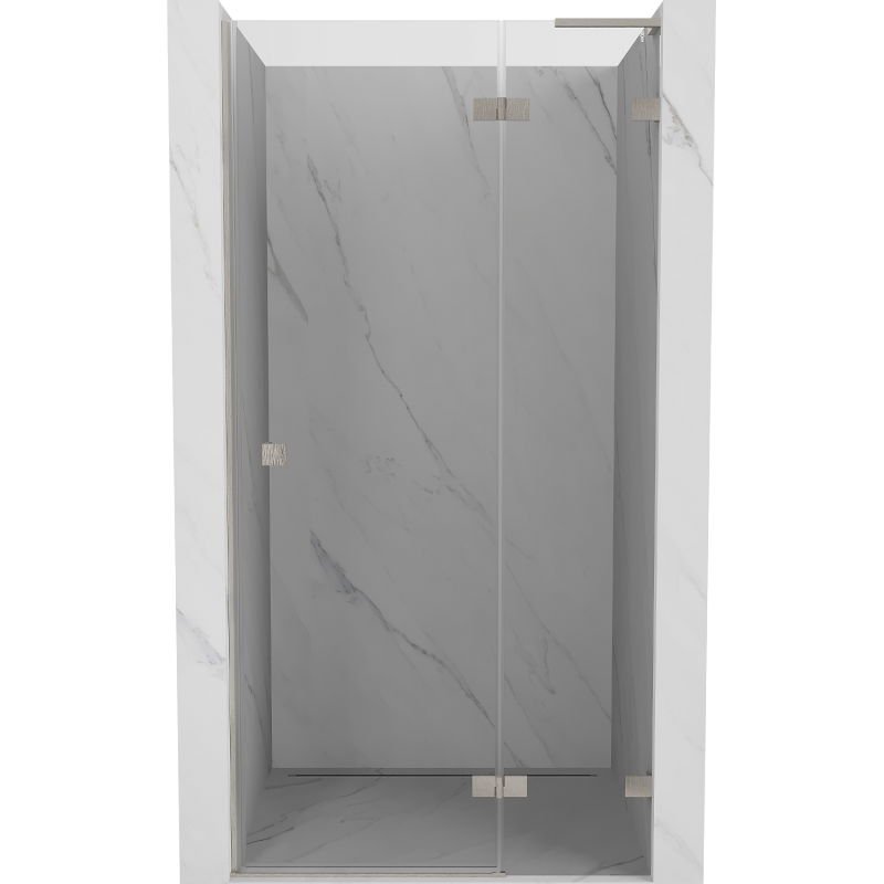 Mexen Lunar L drzwi prysznicowe uchylne prawe 100 cm, transparent, nikiel szczotkowany - 834L-100-000-97-00-P