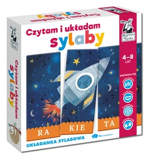Kapitan Nauka, układanka sylabowa Czytam i układam sylaby - zestaw rakieta - Puzzle - miniaturka - grafika 1