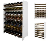 Stojaki na wino - Dębowy regał na wino RW-20 42 butelki – Biały czarny drewno dębowe / Wamar-Sosenka - miniaturka - grafika 1