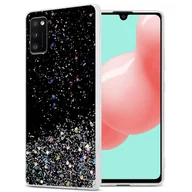 Etui i futerały do telefonów - Pokrowiec Do Samsung Galaxy A41 Etui w Czarny z Brokatem Glitter Obudowa Case Cover TPU Cadorabo - miniaturka - grafika 1