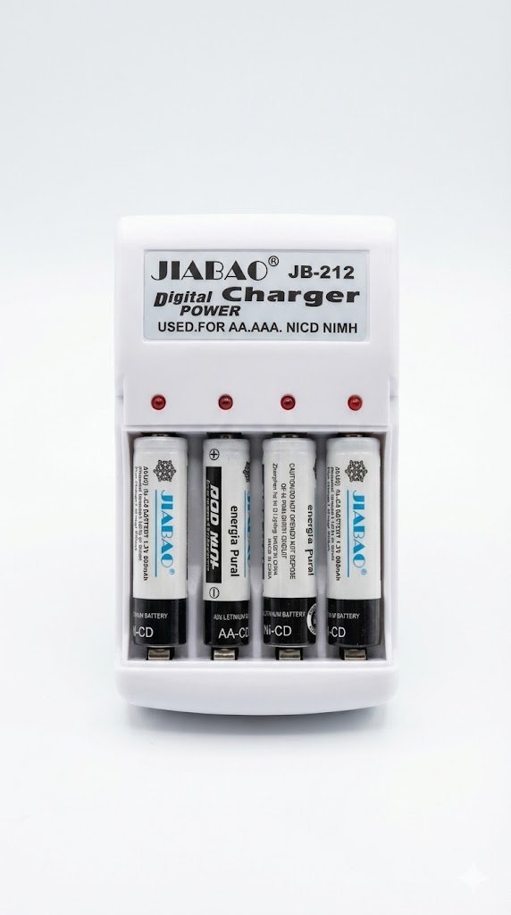 Ładowarka do akumulatorów JIABAO JB-212 AA/AAA Ni-MH/Ni-Cd + 4 akumulatorki (2x AA, 2x AAA)