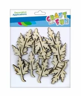 Pozostałe akcesoria dla plastyków - Craft with Fun Ozdoba dekoracyjna Drew samoprzylepna Lisc 12szt 12/432 - miniaturka - grafika 1
