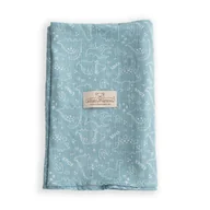 Otulacze - BabyMatex Kocyk dziecięcy 80x120 Muslin Design otulacz niebieski dinozaury - miniaturka - grafika 1