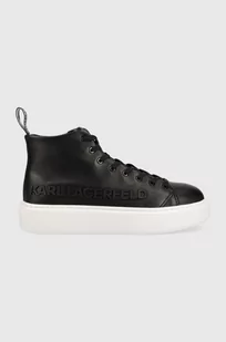 Karl Lagerfeld sneakersy skórzane MAXI KUP KL62255A.000 kolor czarny - Sneakersy damskie - miniaturka - grafika 1