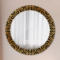 Lustra - Lustro dekoracyjne okrągłe Złota mandala - miniaturka - grafika 1