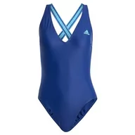 Stroje kąpielowe - adidas Damski strój kąpielowy z 3 paskami 97 cm, Czarny, 128 - miniaturka - grafika 1