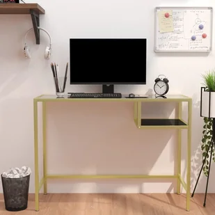 Biurko komputerowe, przezroczyste, 100x36x74cm, szkło hartowane! - Biurka Biurko komputerowe, przezroczyste, 100x36x74cm, szkło hartowane! - Biurka - miniaturka - grafika 1