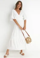 Sukienki - Biała Sukienka Nonsy - miniaturka - grafika 1