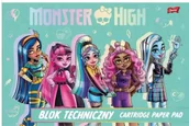 Szkolne artykuły papiernicze - Blok techniczny A4/10K Monster High (10szt) - UNIPAP - miniaturka - grafika 1