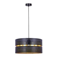 Lampy sufitowe - Lampa wisząca z czarno-złotym abażurem K-5221 z serii ZIMBO - miniaturka - grafika 1
