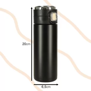 Kubek termiczny z ustnikiem termos LED 420ml czarny - Kubki termiczne - miniaturka - grafika 3