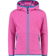 Kurtki i płaszcze dla dziewczynek - CMP - Kid G Jacket Fix Hood, Girl, Purple Fluo, 104 - miniaturka - grafika 1