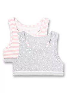Sanetta Bustier dziewczęcy w dwupaku szary sportowy biustonosz, jasnoszary melanż, 164 cm - Biustonosze - miniaturka - grafika 1
