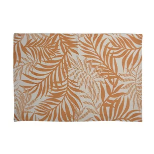 Dywanik bawełniany liście żółty 60x90 cm - Dywany - miniaturka - grafika 1