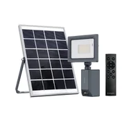 Lampy ogrodowe - Inspire Naświetlacz solarny Yonkers czarny 2000 lm IP54 LED - miniaturka - grafika 1