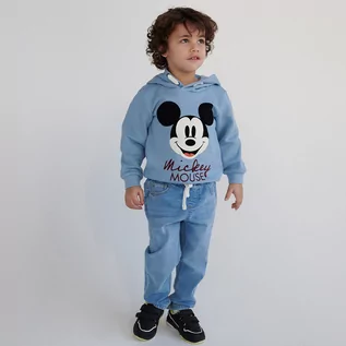 Bluzy dla chłopców - Reserved Reserved - Bluza z kapture Mickey Mouse - Niebieski - grafika 1