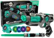 Zabawki militarne - Import LEANToys Pistolet Laserowy Miecz Świetlny Miotacz Dysków Zestaw 7097 - miniaturka - grafika 1