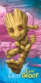 Okrycia kąpielowe dla dzieci - Ręcznik plażowy 70x140 Groot "I am groot" dziecięcy Kids25 - miniaturka - grafika 1