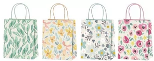 TORBA PREZENTOWA 21X25 PASTELOWE KWIATY, MIX - Opakowania i torebki na prezenty - miniaturka - grafika 1